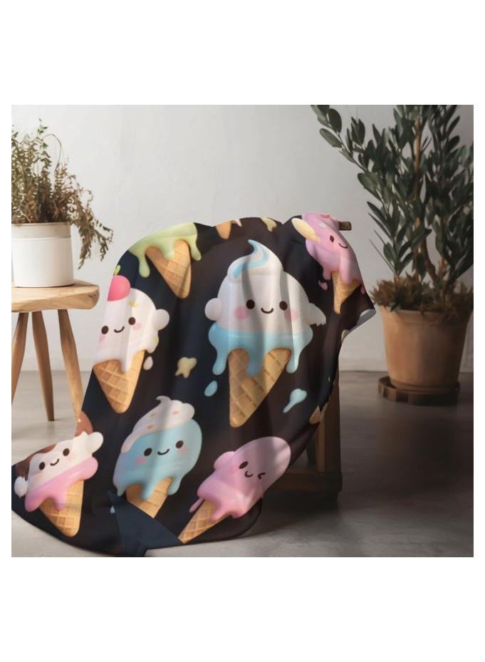 عام بطانية رقيقة من الفانيلا (دافئة ومريحة، ومناسبة للنوم، واستخدام الألعاب، وإزالة الغبار والرمل) 150 سم * 200 سم - 277 - Image 1