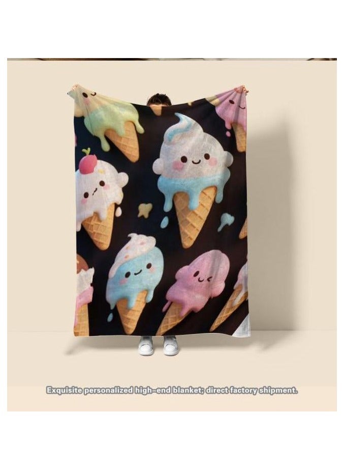 عام بطانية رقيقة من الفانيلا (دافئة ومريحة، ومناسبة للنوم، واستخدام الألعاب، وإزالة الغبار والرمل) 150 سم * 200 سم - 277 - Image 3