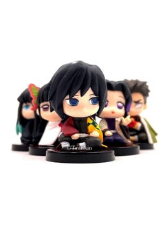 Trunkin Trunkin Demon Slayer Figure Chibi Small Action Figures 5 Pcs Set Model B 2-3 Inches Kimetsu No Yaiba Action Figurines Small Sitting Set,Multicolor  - Image 3