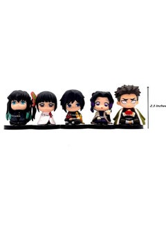 Trunkin Trunkin Demon Slayer Figure Chibi Small Action Figures 5 Pcs Set Model B 2-3 Inches Kimetsu No Yaiba Action Figurines Small Sitting Set,Multicolor  - Image 2