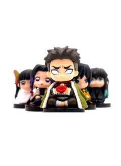 Trunkin Trunkin Demon Slayer Figure Chibi Small Action Figures 5 Pcs Set Model B 2-3 Inches Kimetsu No Yaiba Action Figurines Small Sitting Set,Multicolor  - Image 5