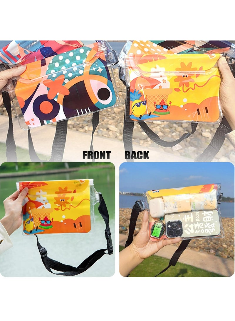 CMGTYYD 3 Pack Waterproof Pouch Bag, Screen Touchable Dry Bag, Waterproof Case Dry Bag for Beach, Waterproof Waist Bag, Universal Waterproof, Adjustable Waist Strap, for Boating Swimming Fishing  - Image 3