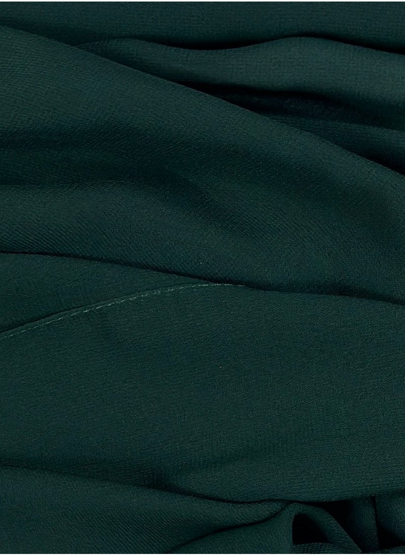 Perfectory PERFECTORY Women Lightweight Solid Chiffon Hijab Shawl Soft Premium Abaya Shawl Wrap Scarves, Long Bridal Hijab Scarf- Dark Green  - Image 2
