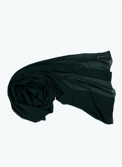 Perfectory PERFECTORY Women Lightweight Solid Chiffon Hijab Shawl Soft Premium Abaya Shawl Wrap Scarves, Long Bridal Hijab Scarf- Dark Green  - Image 3