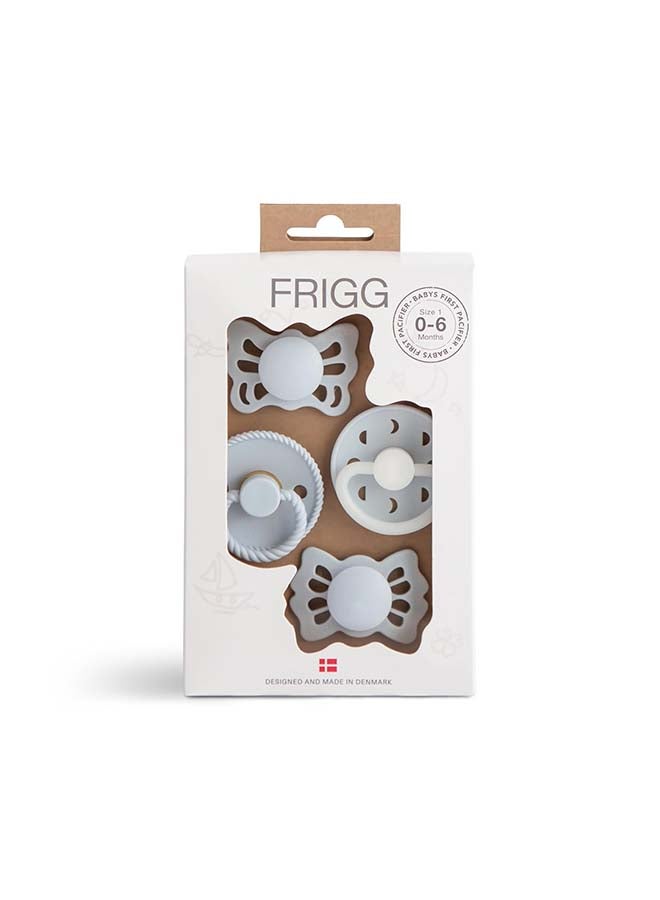 FRIGG Baby's First Pacifier 4-pack - Moonlight Sailing - Powder Blue 0-6M - Size 1 - Image 1