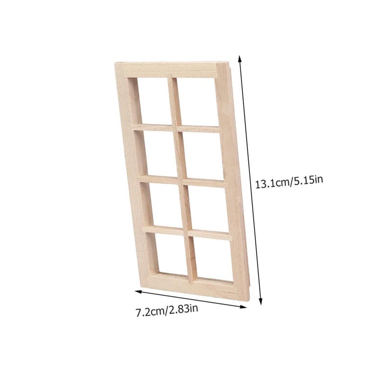 نافذة دمية مصغرة غير مطلية زخرفة لتصميم حديقة DIY - Image 3