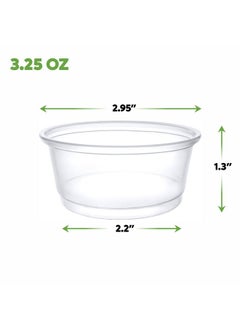 Comfy Package Comfy Package [3.25 oz. - 250 Count Clear Disposable Plastic Portion Cups (No Lids), Souffle Cups, Jello Shot Cups, and Sauce Cups For Portion Control, Salad Dressing and More 