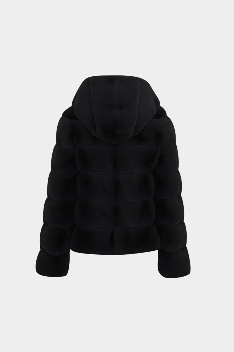 Açelya Okcu Azalea Okcu Azalea Okcu Hooded Women's Rex Fur Coat  - Image 2