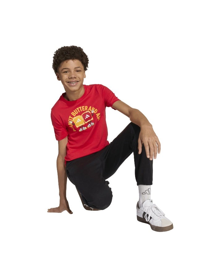 Adidas J Food T Red Graphic Tee (Short Sleeve) T-Shirts For Kids - Image 5