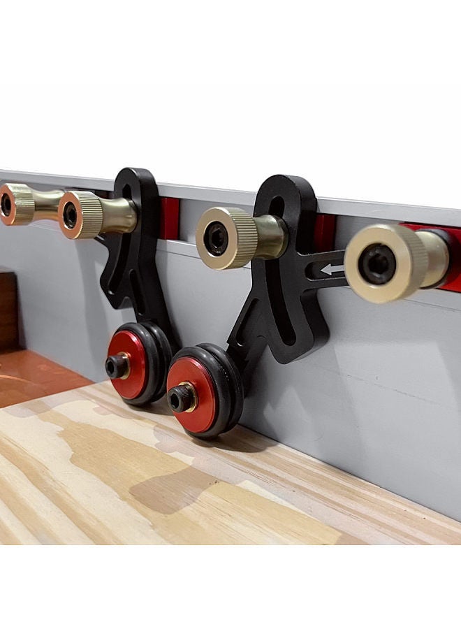 Unidirectional Feeder Woodworking Multifunctional Bearing Roller Pressing Feeder Aluminum Alloy Feather Loc Board Table Saws Feeding Safety Propelling Auxiliary Tool - Image 4