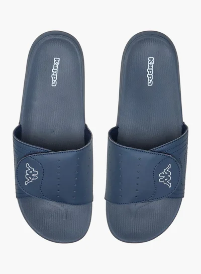 Kappa Men's Logo Print Slides With Hook And Loop Closure