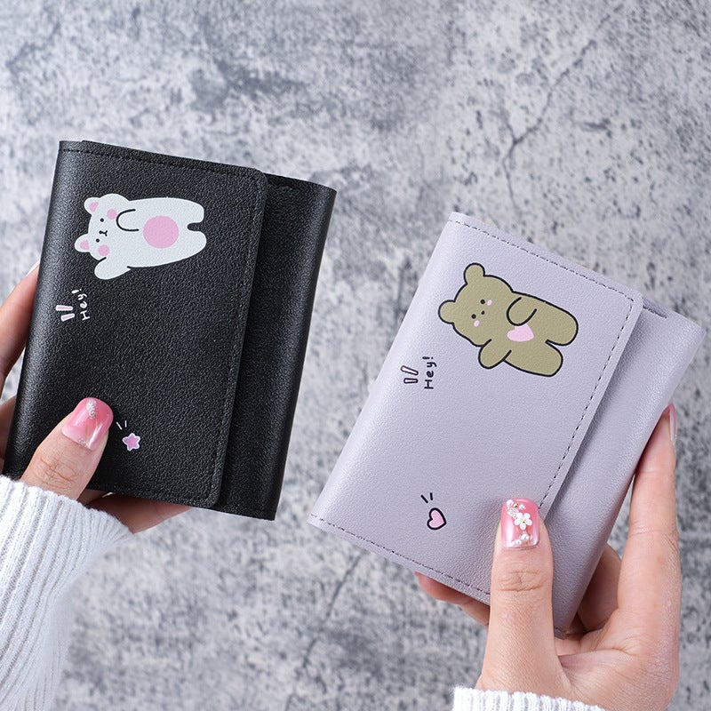 Multifunctional Solid Color PU Leather Wallet, RFID Blocking Design Portable Daily Storage Purse for Cards Cash Coin Business Use - Image 3