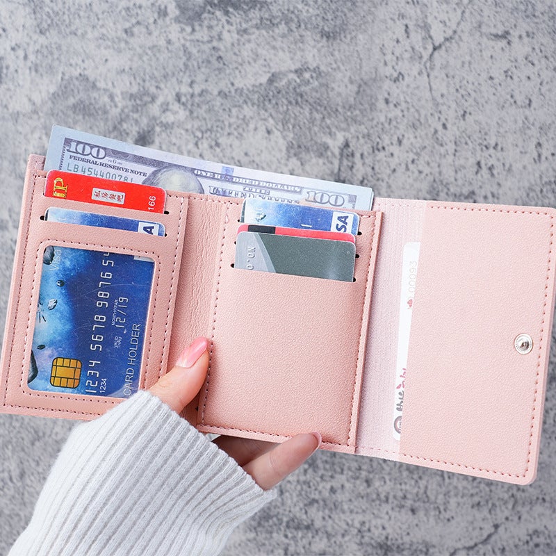 Multifunctional Solid Color PU Leather Wallet, RFID Blocking Design Portable Daily Storage Purse for Cards Cash Coin Business Use - Image 2