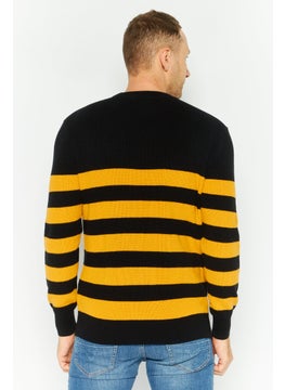 Esprit x Rest and Recreation Men Crew Neck Embroidered Logo Sweaters, Black  - Image 4