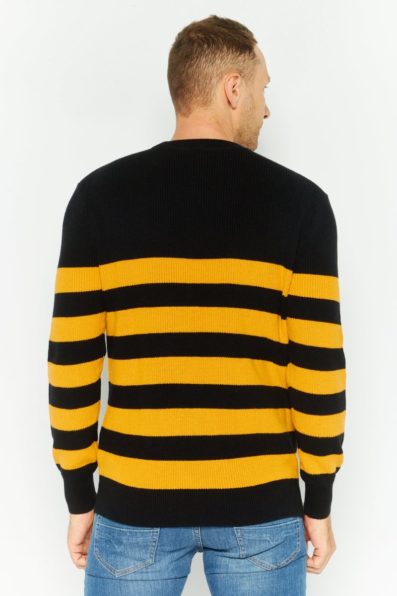 ESPRIT Esprit x Rest and Recreation Men Crew Neck Embroidered Logo Sweaters, Multicolor - Image 4