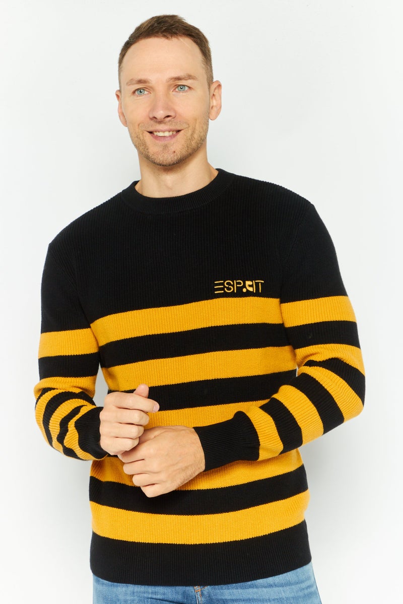 ESPRIT Esprit x Rest and Recreation Men Crew Neck Embroidered Logo Sweaters, Multicolor - Image 1