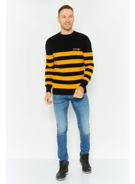 Esprit x Rest and Recreation Men Crew Neck Embroidered Logo Sweaters, Black  - Image 2