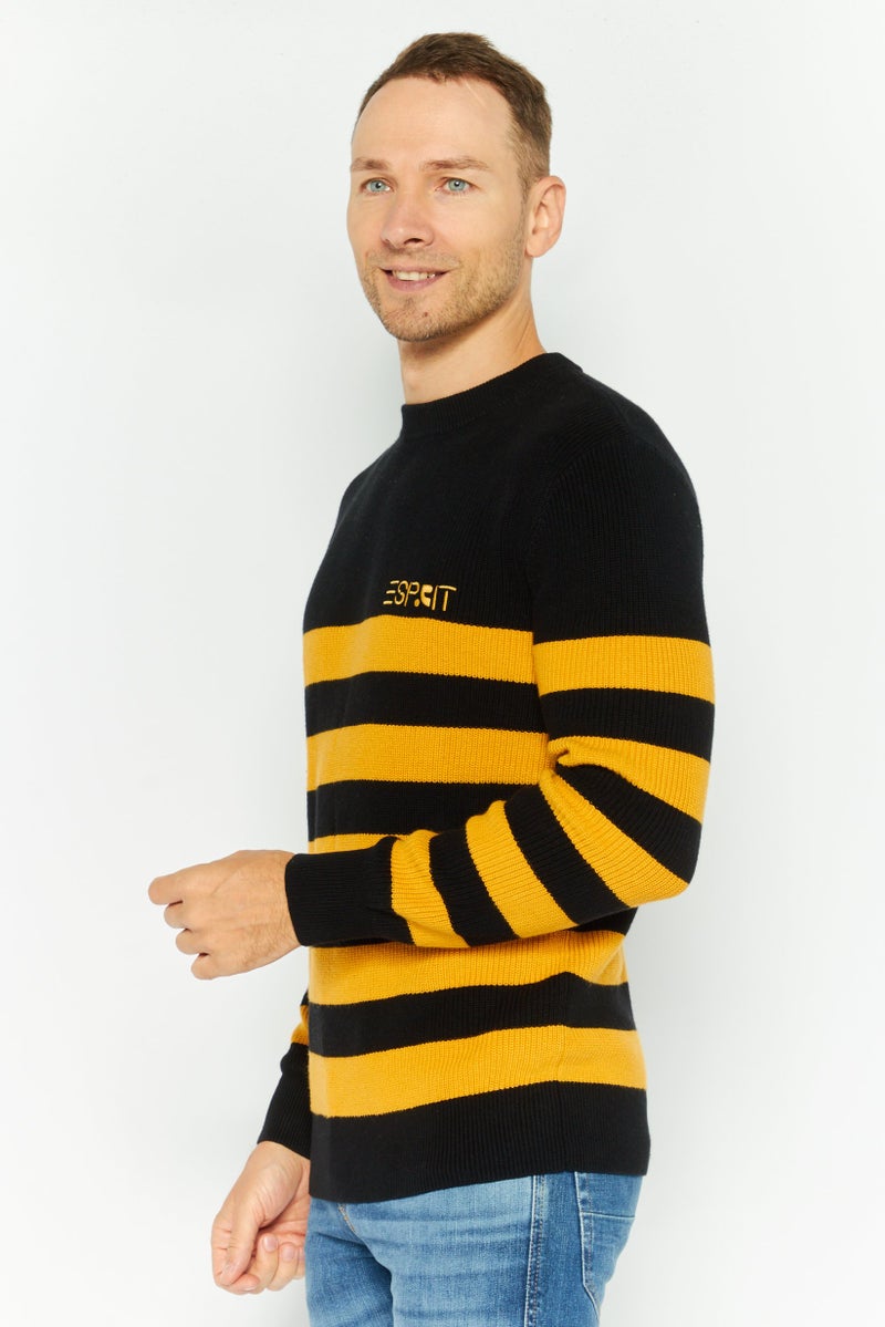 ESPRIT Esprit x Rest and Recreation Men Crew Neck Embroidered Logo Sweaters, Multicolor - Image 3
