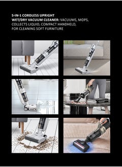 Polaris Cordless upright wet & Dry vacuum cleaner , 400W, 135 aW, up to 60 minutes of runtime without recharging,  Floor pre-wetting function Walk by Itself Technology  - Image 2