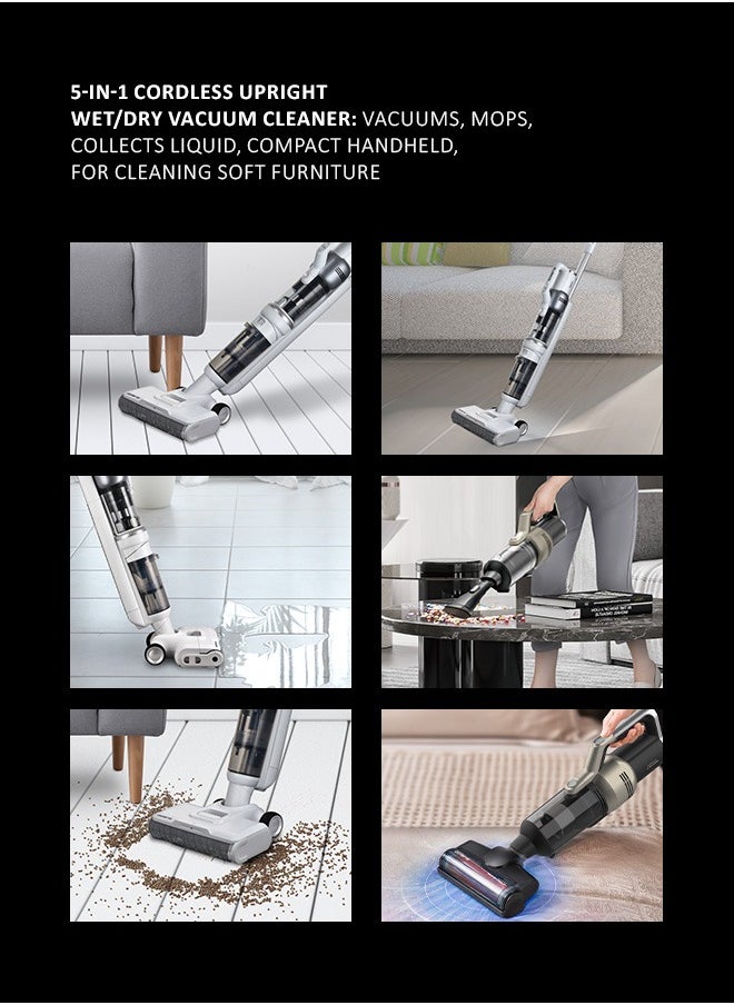 Polaris - Cordless upright wet & Dry vacuum cleaner , 400W, 135 aW, up to 60 minutes of runtime without recharging,  Floor pre-wetting function Walk by Itself Technology - Image 1