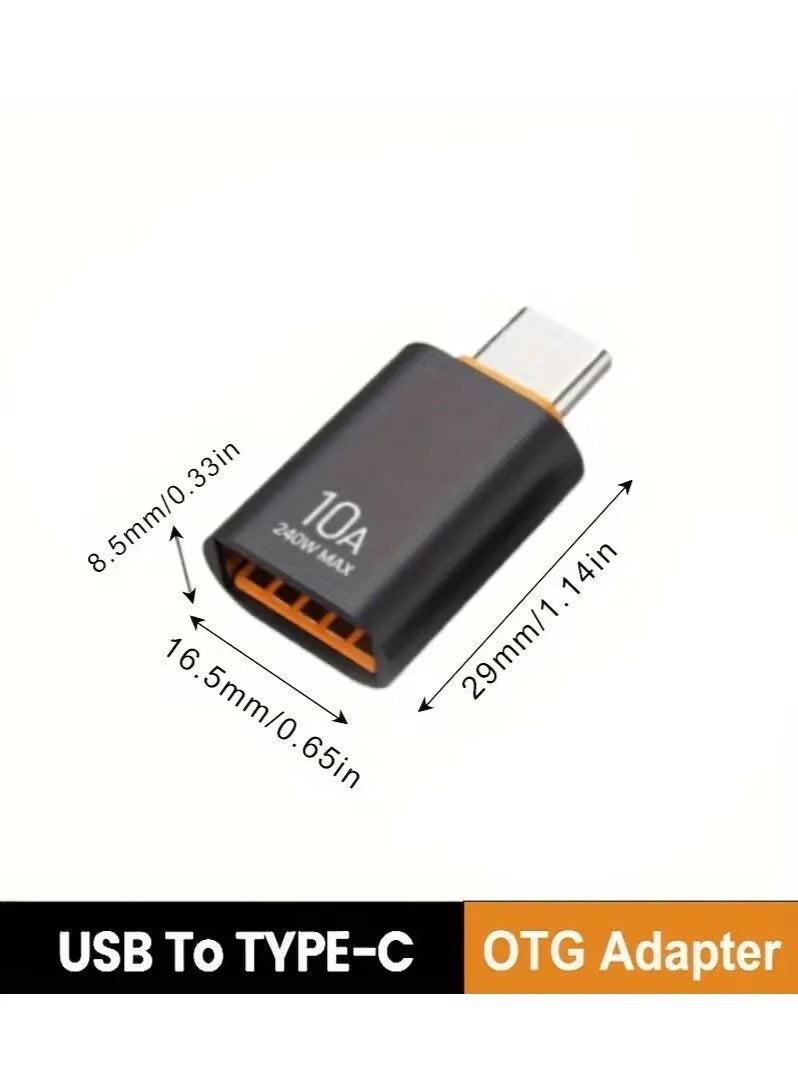 مجموعة محولات OTG من قطعتين: من Type-C إلى USB للشحن السريع ونقل البيانات، متوافقة مع سامسونج، شياومي، ماك بوك، الحواسيب المحمولة، الأجهزة اللوحية والمزيد. تشمل: محول USB ذكر إلى Type-C أنثى & محول Type-C ذكر إلى USB أنثى - Image 3