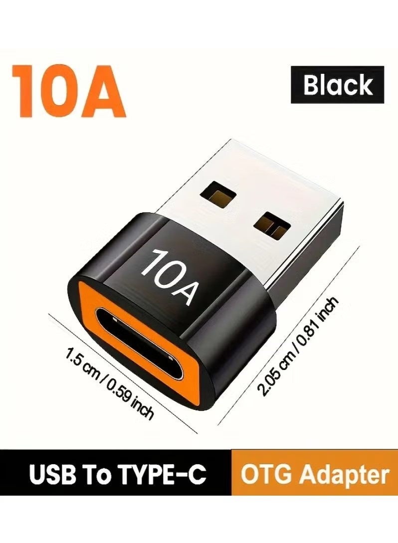 مجموعة محولات OTG من قطعتين: من Type-C إلى USB للشحن السريع ونقل البيانات، متوافقة مع سامسونج، شياومي، ماك بوك، الحواسيب المحمولة، الأجهزة اللوحية والمزيد. تشمل: محول USB ذكر إلى Type-C أنثى & محول Type-C ذكر إلى USB أنثى - Image 2