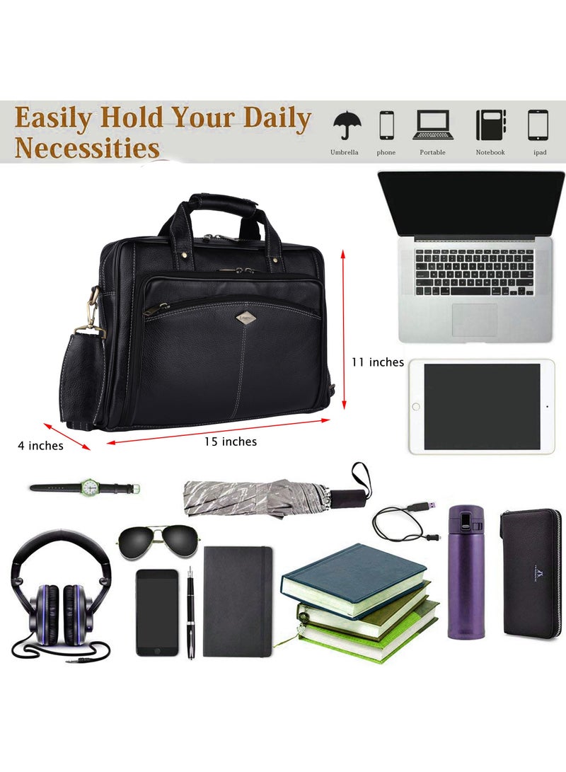 LAVERI LEATHER Genuine Leather Office And Travel Document Laptop bag Style 515  - Image 2