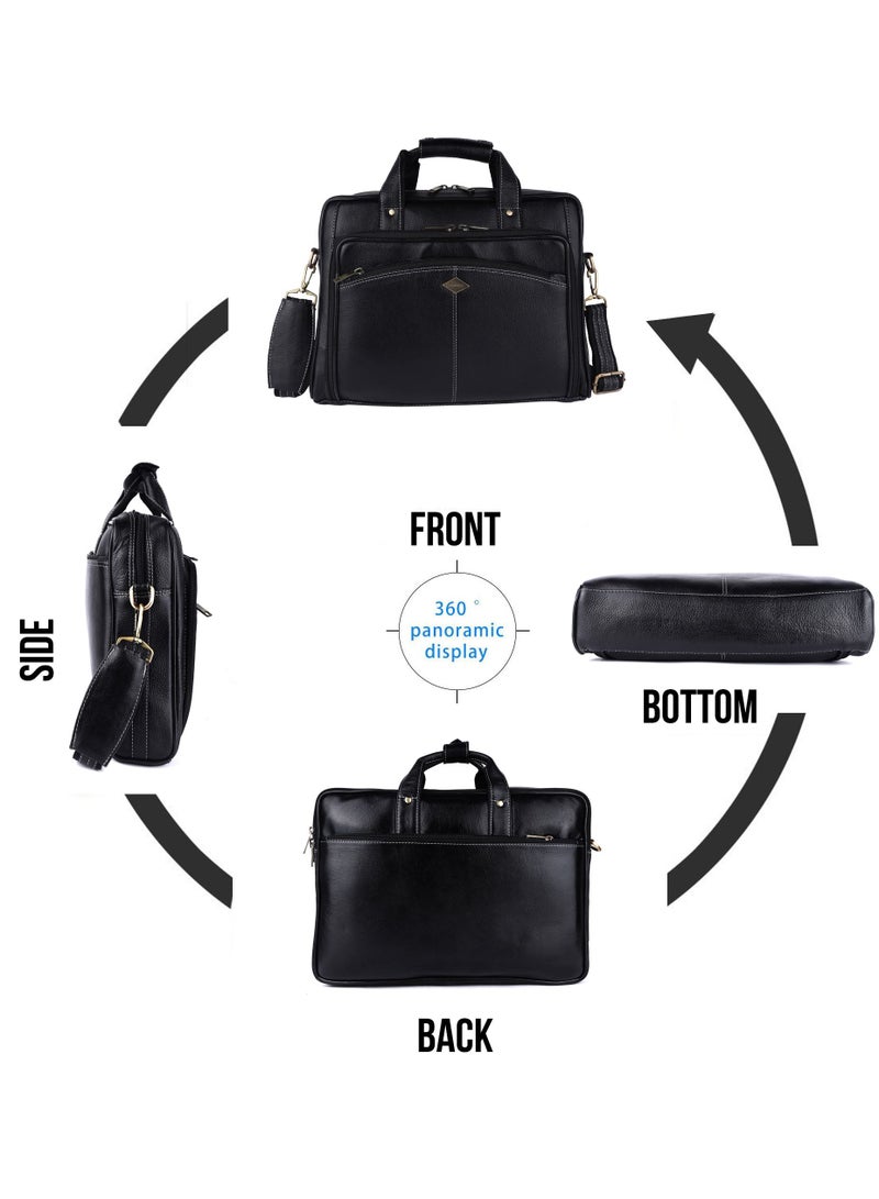 LAVERI LEATHER Genuine Leather Office And Travel Document Laptop bag Style 515  - Image 4