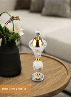 Excefore Crystal Incense Burner, Bakhoor Burner Diffuser Resin Burner, Classical Home Deco Aromatherapy Ornament for Yoga Meditation Spa, Cup-Shape  - Image 4