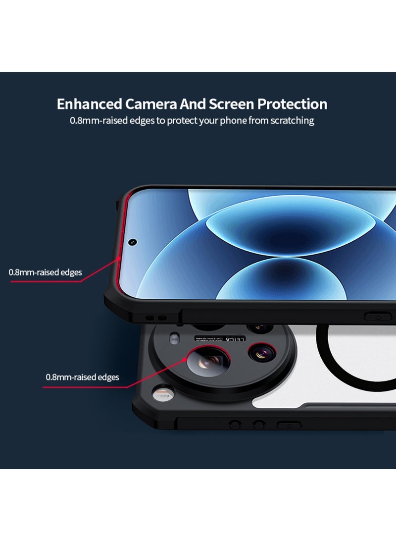 إكسوند غطاء لهاتف Xiaomi 17 Ultra، تصميم حماية عدسة الكاميرا، متوافق مع الغطاء الخلفي المغناطيسي MagSafe، مادة ممتصة للصدمات من TPU + لوحة خلفية PC، غطاء نصف شفاف مطفي مضاد لبصمات الأصابع - Image 2