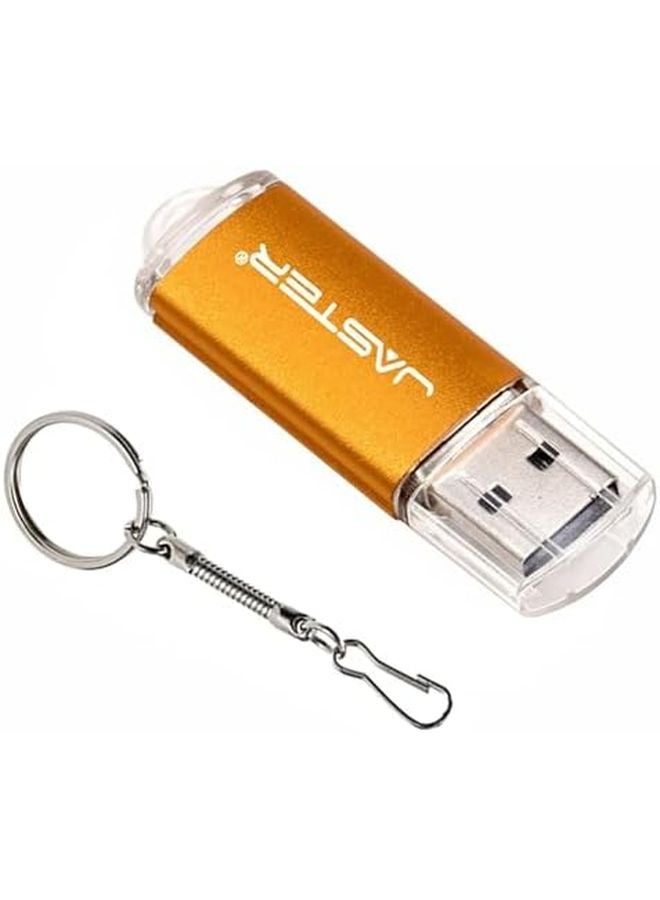 16GB Yellow USB 2 0 Flash Drive With Key Chain Fashion Pendrive Gift 9 Colors - Image 1