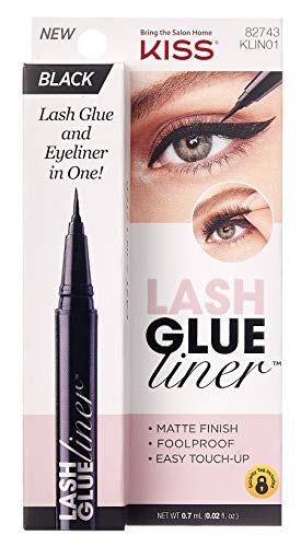 KISS Lash GLUEliner Black False Eyelash Glue, 0.7 mL (0.02 fl. oz.) Each, 3-Pack - Image 5