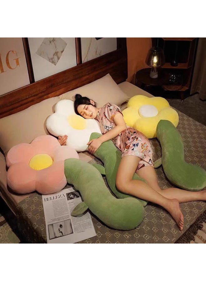 Flower Pillow For Girls To Sleep With Legs, Bedside Cushion, Bedroom Bed Pillow, Long Pillow, Year Gift-Specifications:A Pink Flower-Color:30cm (the Center Of The Flower Cannot Be Removed) - Image 2