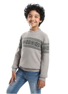 Caesar Wool Boys Pullover With Multi Design  - Image 2