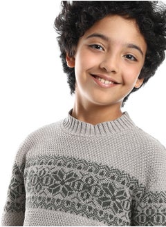Caesar Wool Boys Pullover With Multi Design  - Image 3