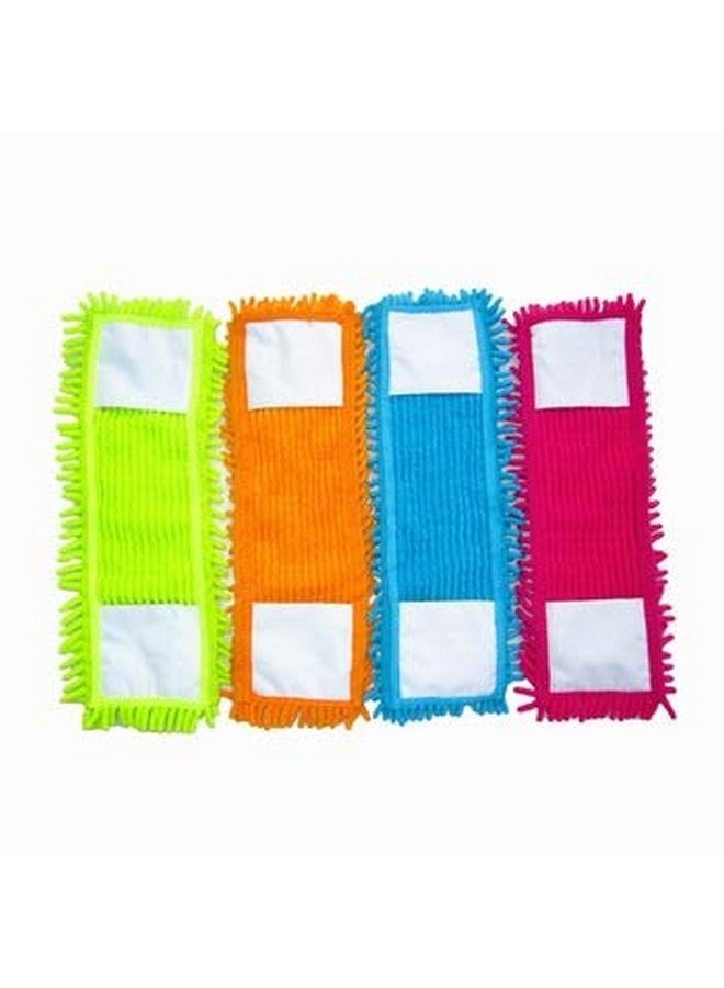Crownish Home Cleaning Mop Microfiber Pad for Flat Mop Plain Refill (Length =40 cm Width =12 cm/Size) - Set of 2 (2) - Image 5