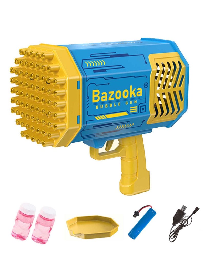 Bazooka 69 Hole Gatling Bubble Machine for Children Automatic Bazooka Bubble Gun with Light Electric Soap Bubble Maker Toys For Kids - Image 3