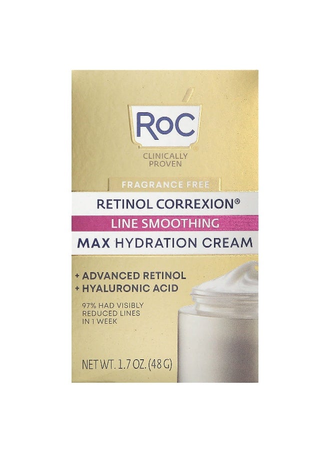 RoC - RoC, Retinol Correxion, Max Hydration Cream, Fragrance Free, 1.7 oz (48 g) - Image 1