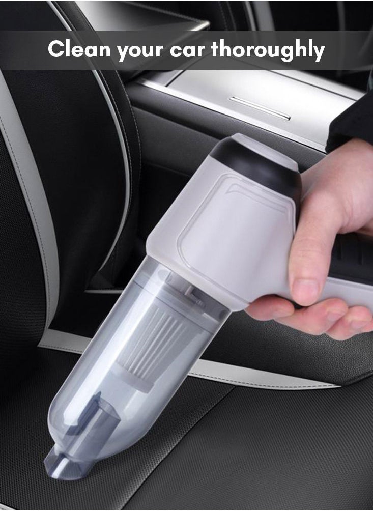 Handheld Car Vacuum Handheld Cordless Cleaner Portable Mini Air Duster Hand Pump Green