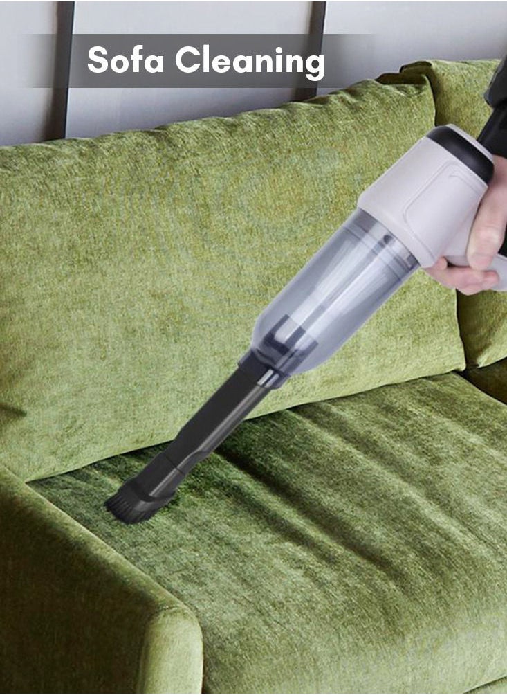 Handheld Car Vacuum Handheld Cordless Cleaner Portable Mini Air Duster Hand Pump Green