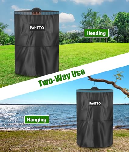 PAHTTO Portable Camping Toilet, Collapsible Porta Potty for Adults with Soft Cushion, Car Travel Toilets with Detachable Toilet Paper Holder and Phone Shelf for Outdoor, Hiking, Beach, Road Trips, RV - Image 5