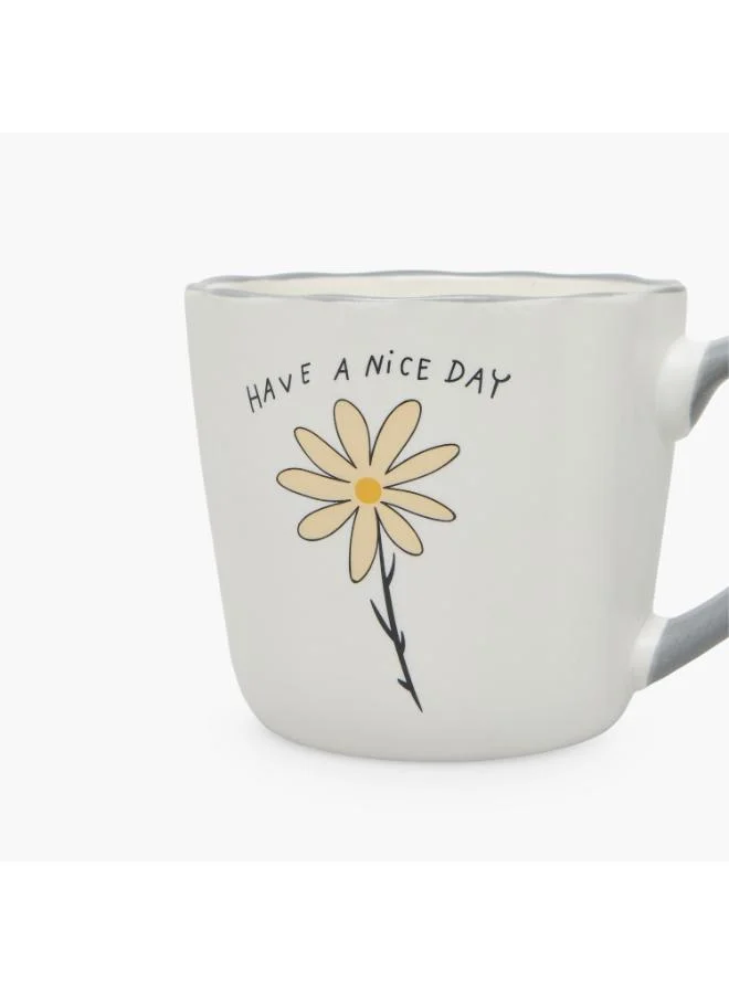 لايف ستايل Slogan Print Bone China Mug - 370 ml