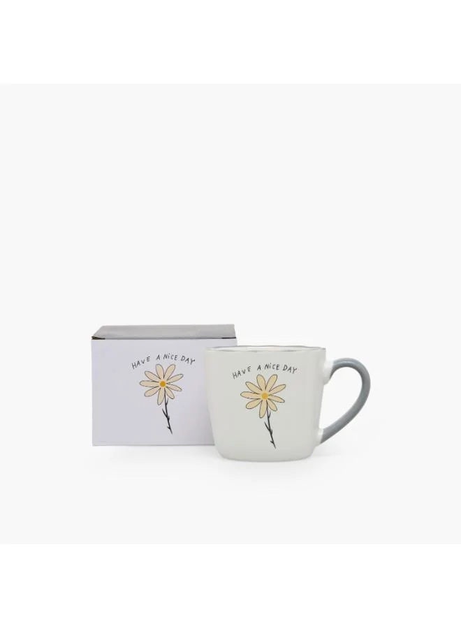 لايف ستايل Slogan Print Bone China Mug - 370 ml