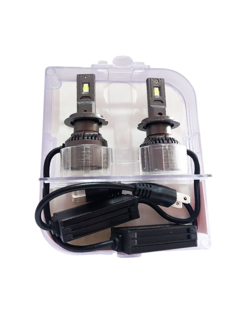 Farouk طقم مصابيح أمامية للسيارة M10 H7 LED بقوة إضاءة 6000 لومن، أي بزيادة تصل إلى 300% - Image 1