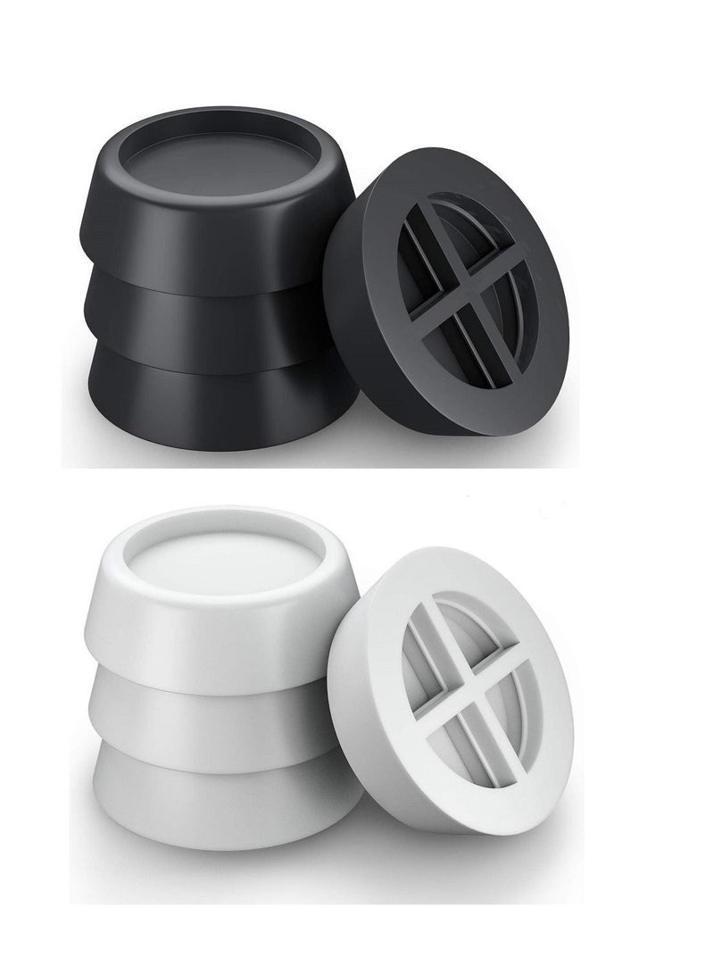 Y&D 8 PCS Washing Machine Feet Anti Vibrant Pads Non Slip Vibration Dampers Shock Absorbing Pad Rubber Block Walk Washer for Any Dryer - Image 1