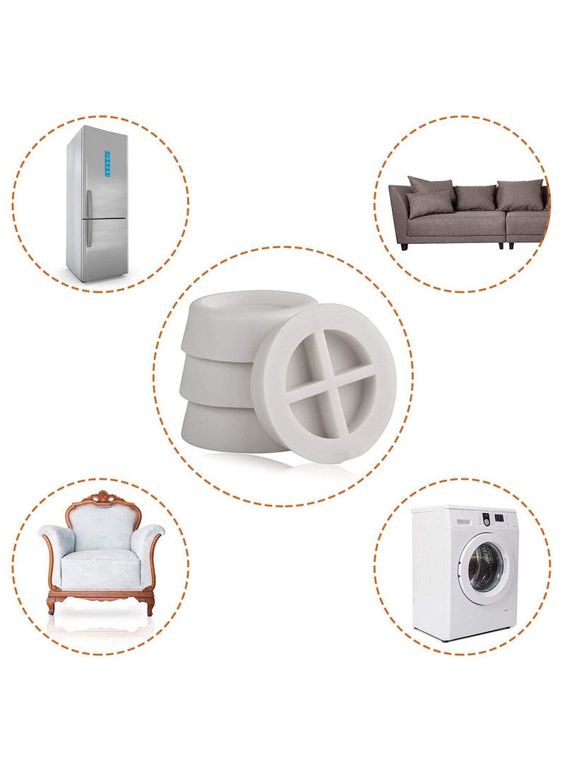 Y&D 8 PCS Washing Machine Feet Anti Vibrant Pads Non Slip Vibration Dampers Shock Absorbing Pad Rubber Block Walk Washer for Any Dryer - Image 3