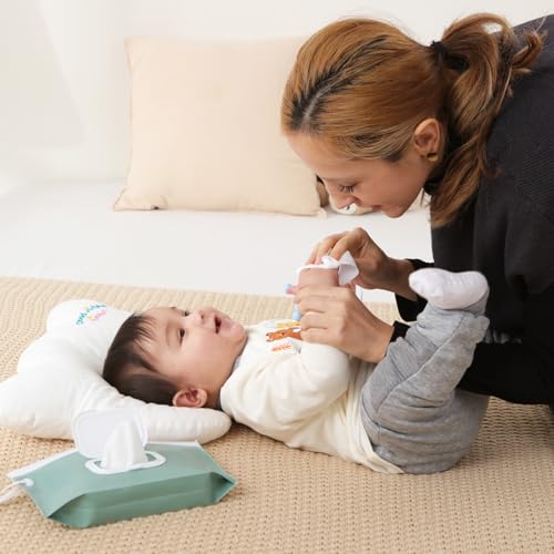 Seposeve 4 Pack Wipes Dispenser, Seposeve Portable Baby Wipe Case, Refillable Baby Wipes Container, Wipe Holder, Keeps Wipes Fresh, Reusable Wet Wipe Pouch for Outdoor Outing, Camping, Hiking. PureColor - Image 4
