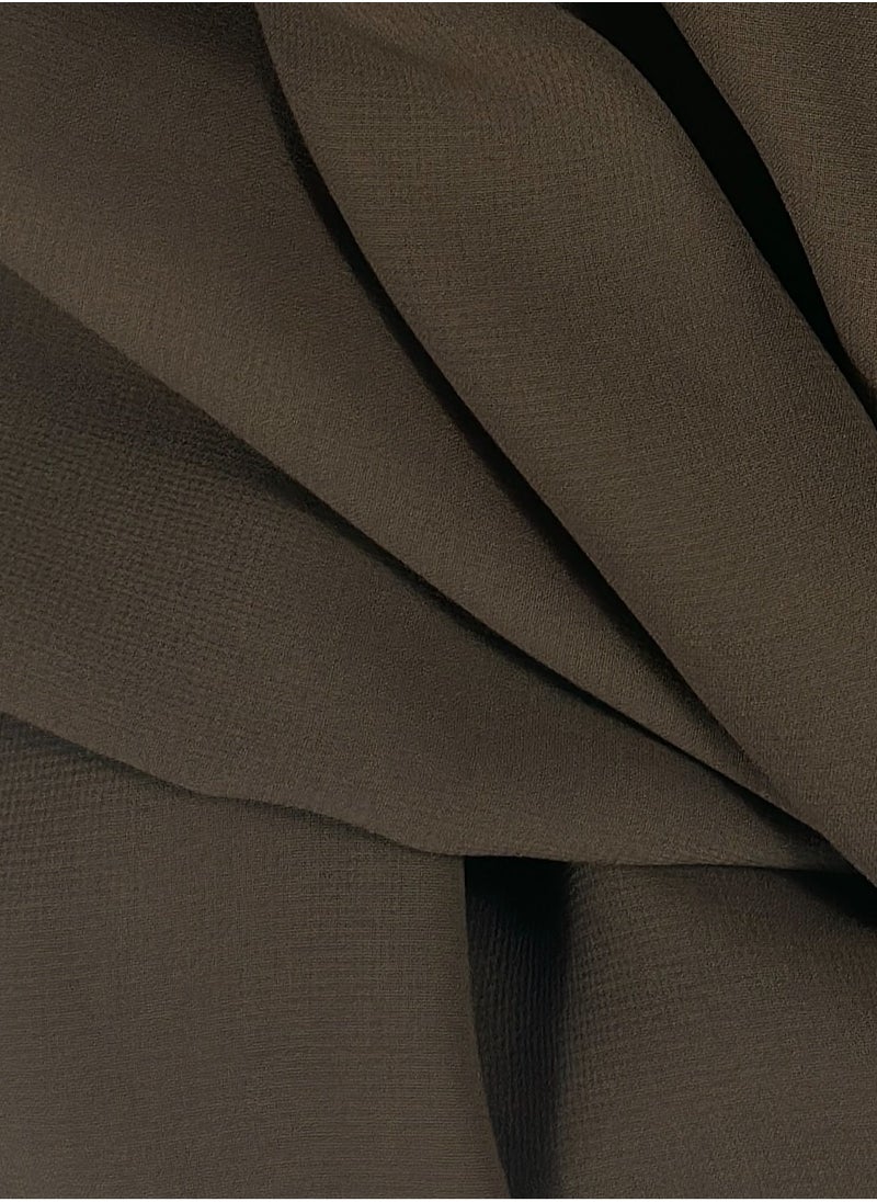Perfectory PERFECTORY Women Lightweight Solid Chiffon Hijab Shawl Soft Premium Abaya Shawl Wrap Scarves, Long Bridal Hijab Scarf- Coffee Brown  - Image 2