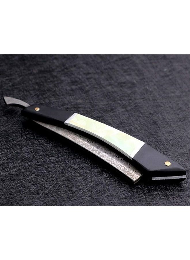 Damascus Straight Razor with VG10 Steel Blade –Straight Edge Razor with Ebony and Acrylic Scale - Barber Straight Razor (Black) - pzsku/Z251C469660BBBF752660Z/45/_/1682277116/03c2f5f4-986d-44b9-9a2f-a0fe5d7e520f