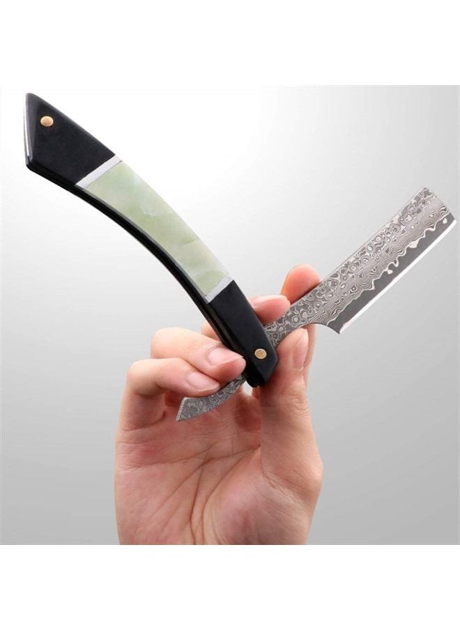 Damascus Straight Razor with VG10 Steel Blade –Straight Edge Razor with Ebony and Acrylic Scale - Barber Straight Razor (Black) - pzsku/Z251C469660BBBF752660Z/45/_/1682277117/1b386028-aaee-4bf7-8155-9204466d95f5